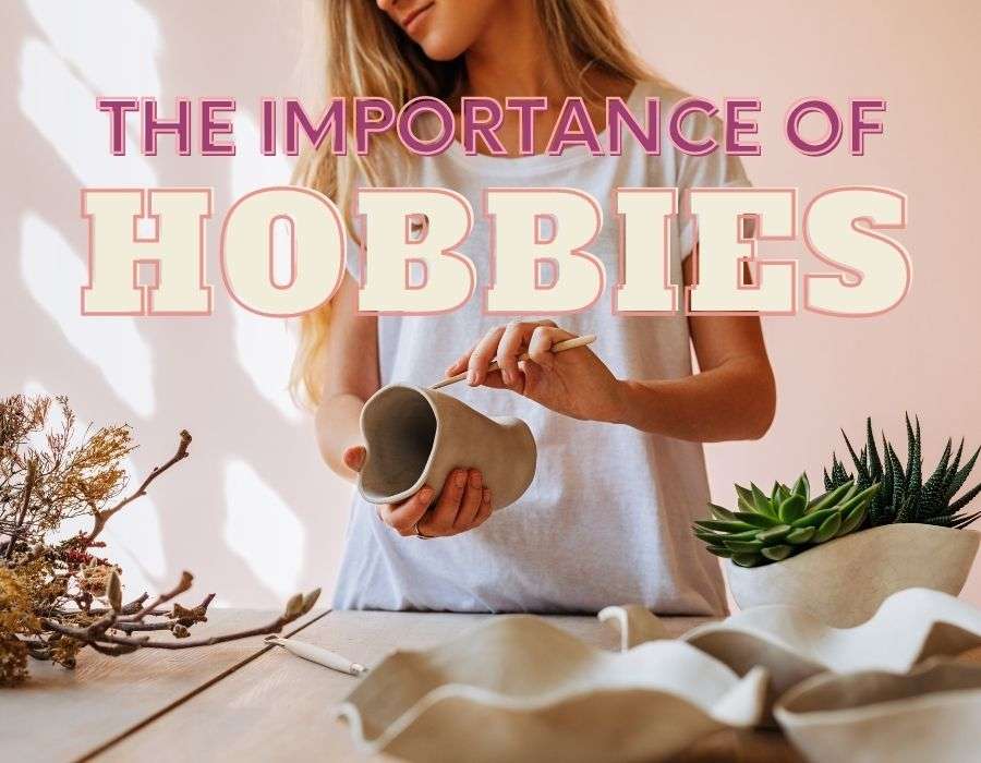 woman-holding-handmade-pottery-vase-in-hand-standing-at-counter-the-importance-of-hobbies-blog-post